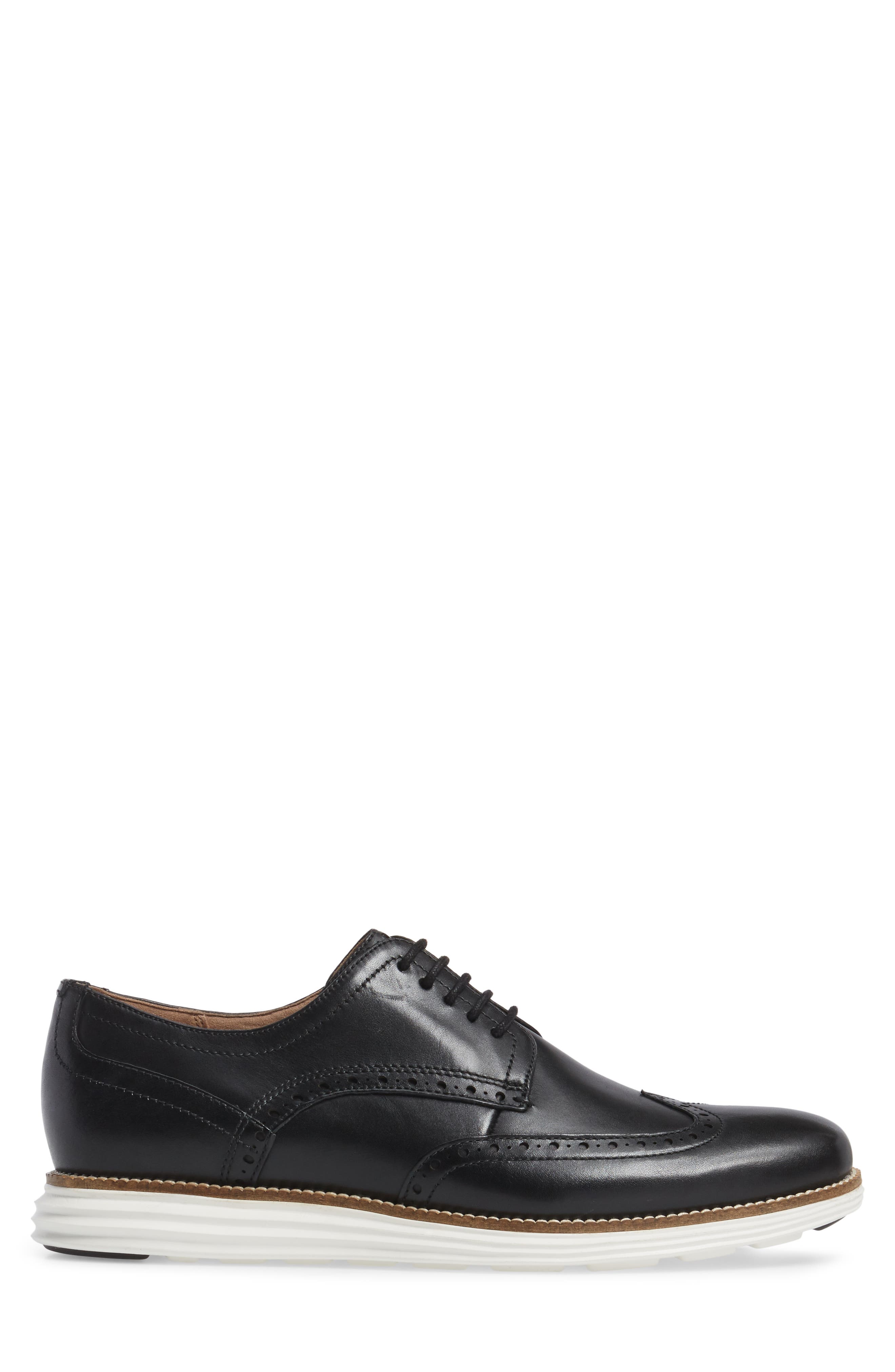 Cole Haan OriginalGrand Wingtip Derby, Alternate, color, Black/ White Leather