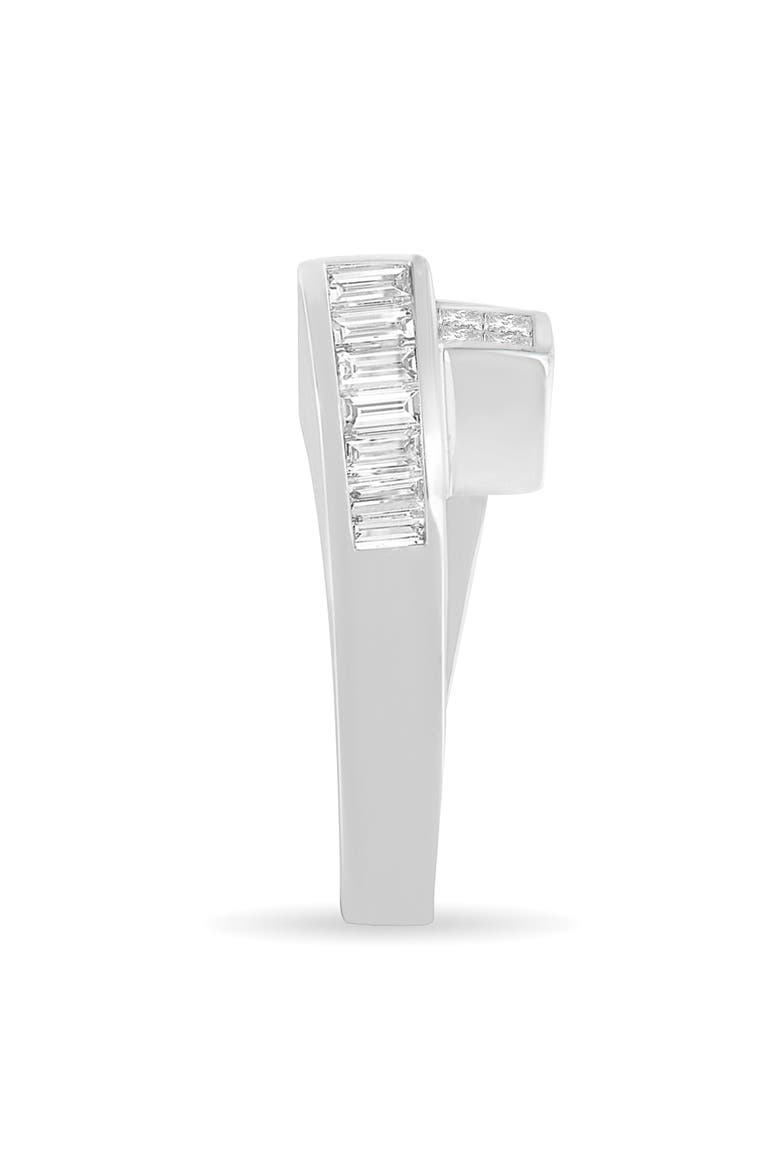 14K White Gold 1 1/2 Cttw Diamond Geometric Bypass Ring Band, Alternate, color, White
