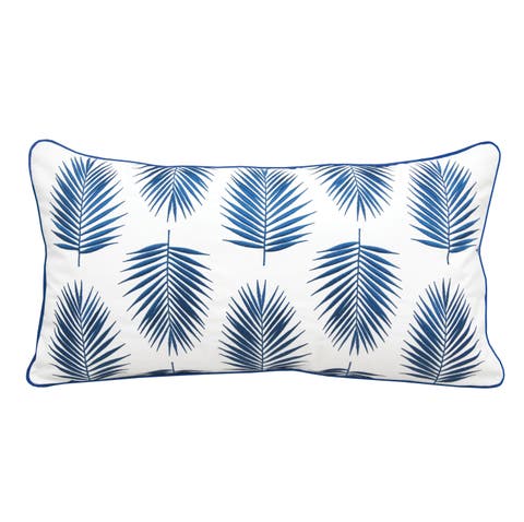 Palm Pattern Lumbar Indoor/Outdoor Accent Throw Pillow Decor