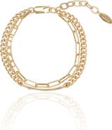 Ettika Bar Layered Chain Bracelet