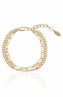 Bar Layered Chain Bracelet