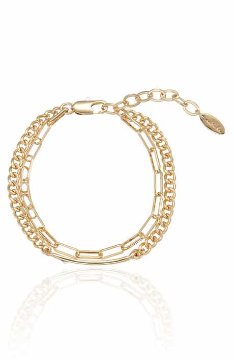 Ettika Bar Layered Chain Bracelet