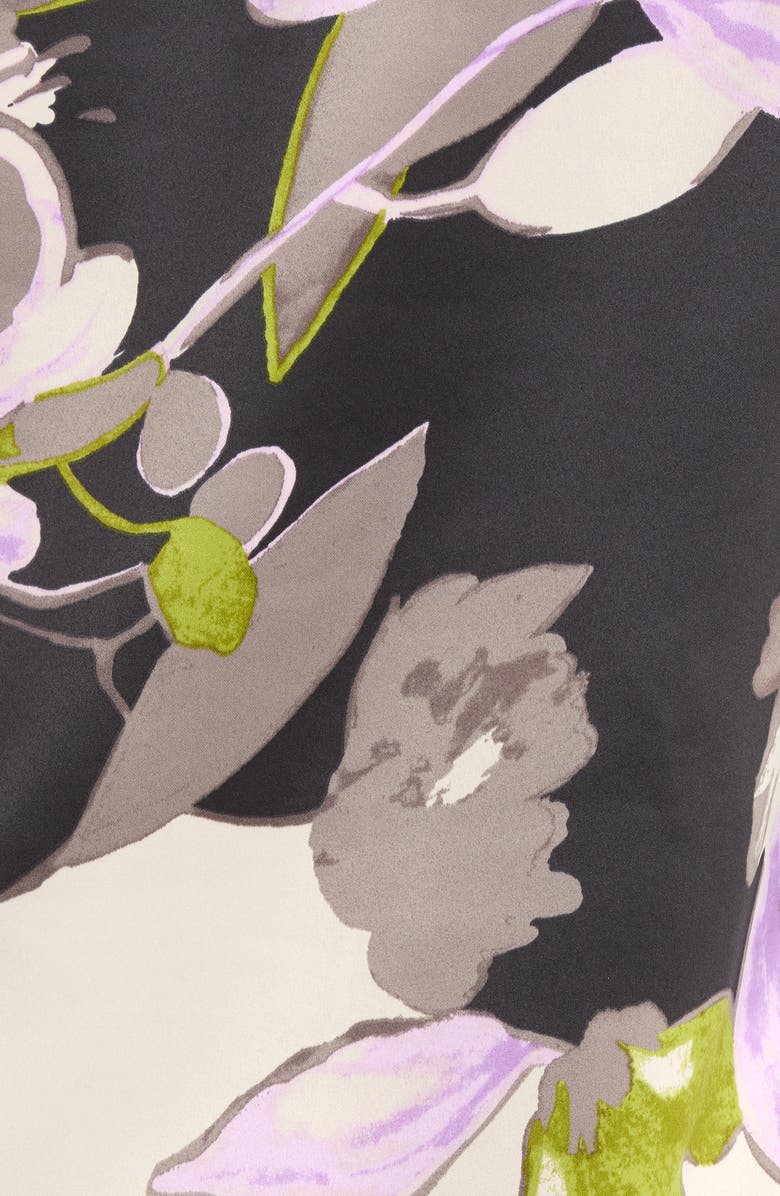 Natori Tsubaki Floral Pajamas, Alternate, color, Black Multi