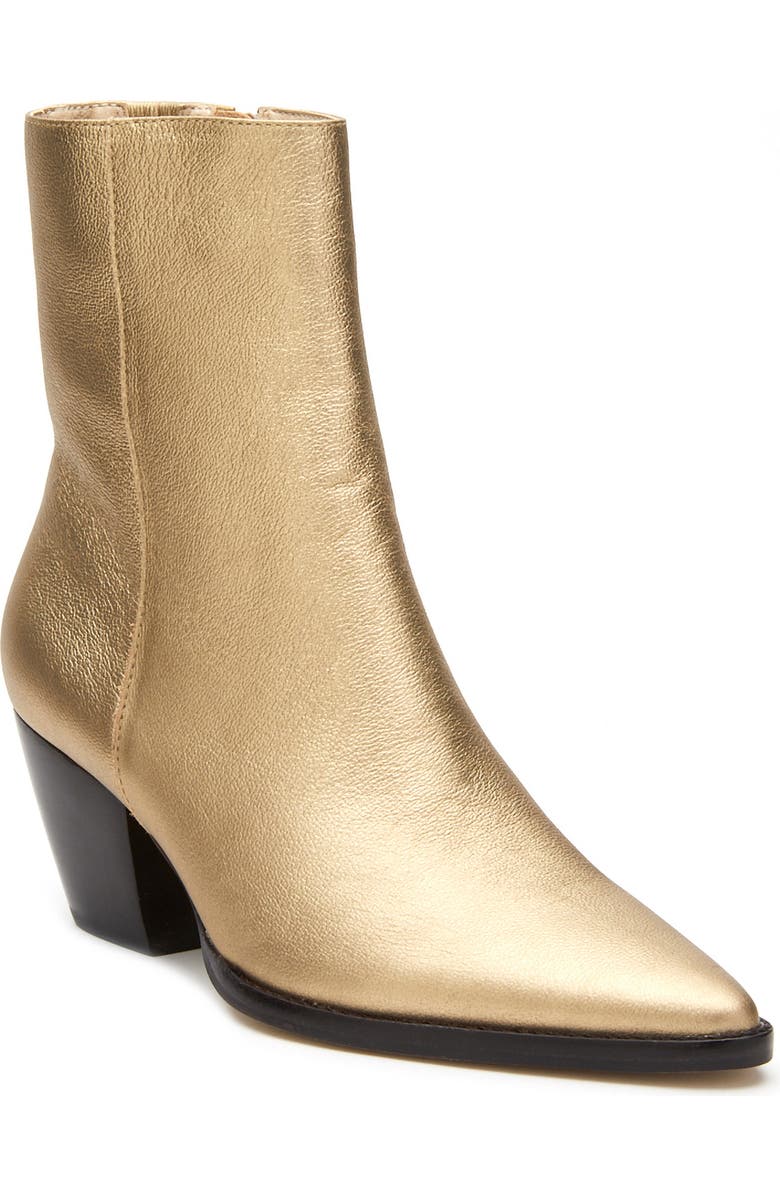Matisse Caty Western Pointed Toe Bootie, Main, color, Gold