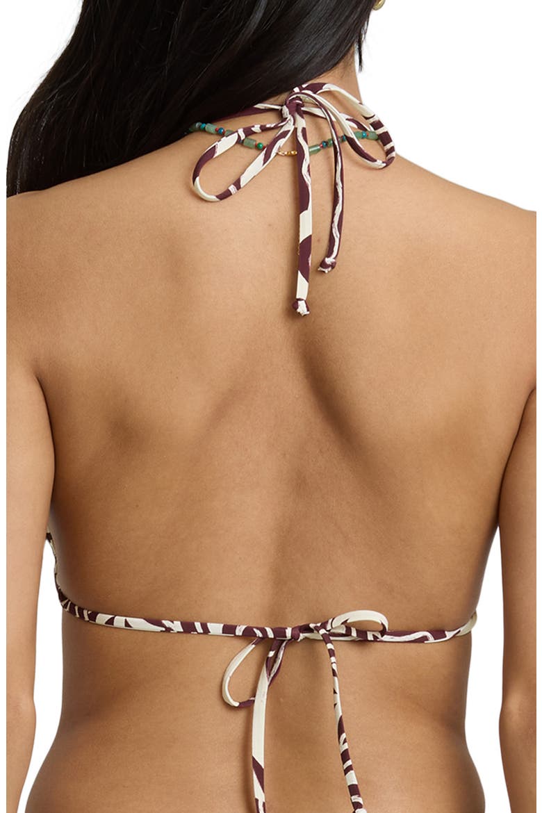 Sol Playa Remi Triangle Bikini Top, Alternate, color, RED DAHLIA
