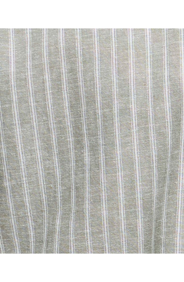 Barbour Nelson Tailored Fit Stripe Linen & Cotton Button-Down Shirt, Alternate, color, Bleached Olive