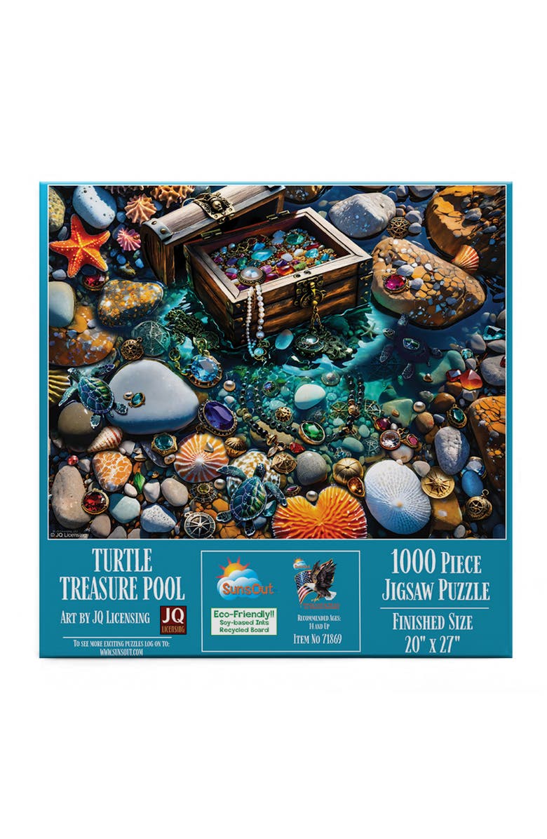 Sunsout Turtle Treasure Pool 1000 piece Jigsaw Puzzle for Adults, Alternate, color, Multicolor