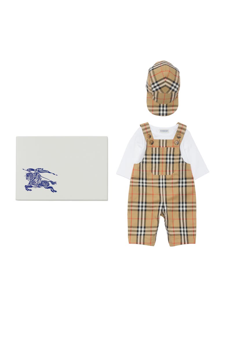 Cotton Three-piece Baby Gift Set, Main, color, Sand beige
