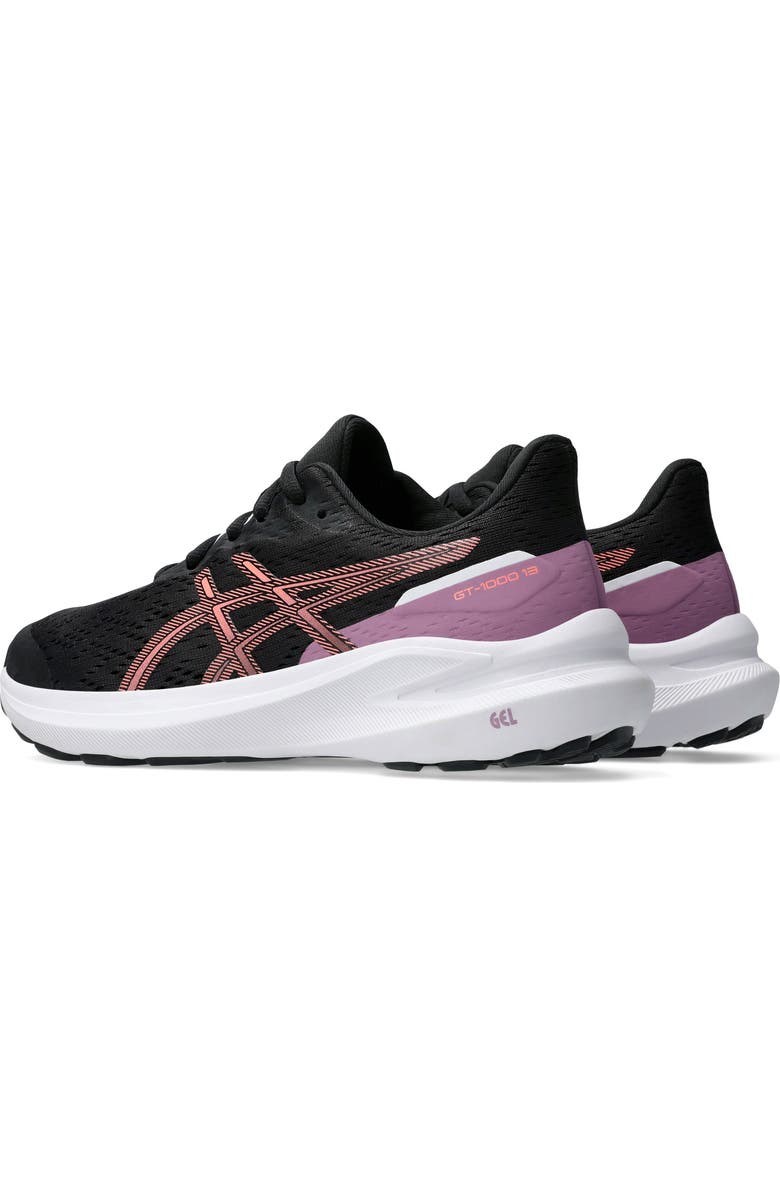 ASICS<sup
®</sup
GT-1000 13 Running Sneaker, Alternate, color, Black/Sun Coral