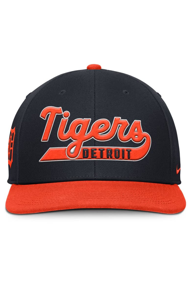 Men's Nike Navy/Orange Detroit Tigers Pro Performance Snapback Hat, Alternate, color, Navy