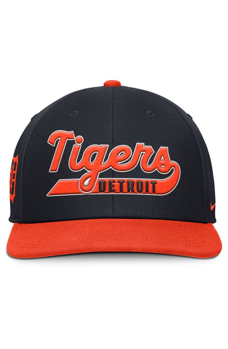 Nike Men's Nike Navy/Orange Detroit Tigers Pro Performance Snapback Hat, Alternate, color, Navy