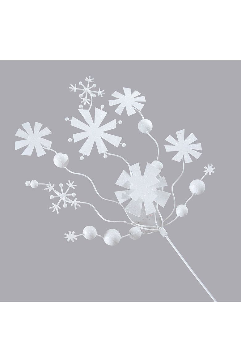 Snowflake Spray Ornament, Main, color, Grey