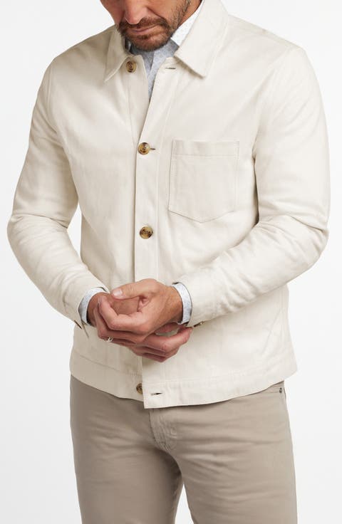 City Suede Button-Up Shirt Jacket