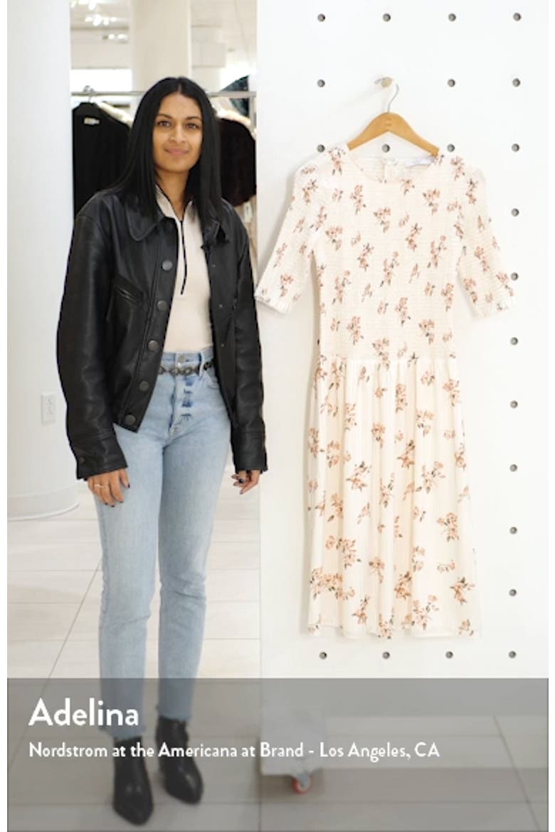 Barnsdall Floral Smocked Midi Dress video