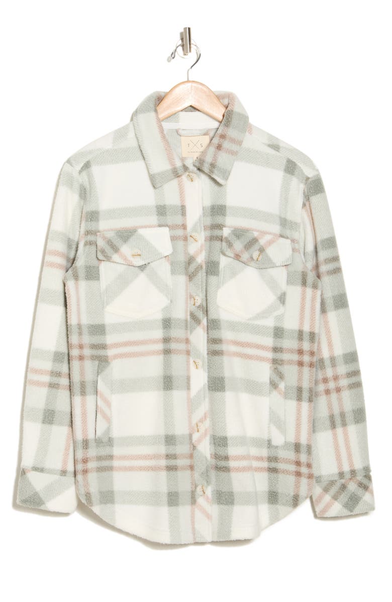 Thread & Supply Plaid Polar Fleece Shacket, Alternate, color,