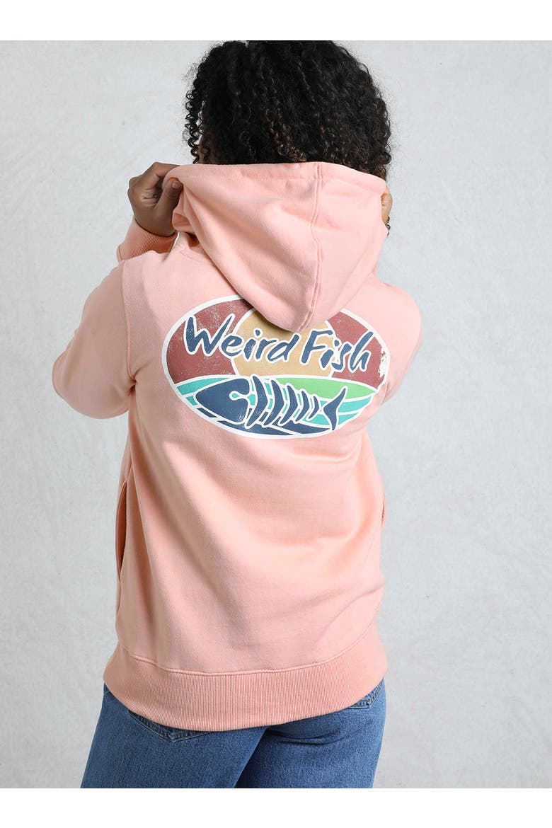 Back Print Popover Hoodie, Alternate, color, Dusty Rose