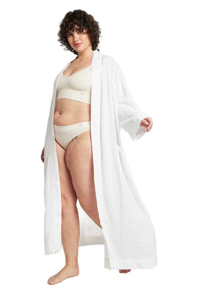The Classic Belted Robe, Alternate, color, Cotton White