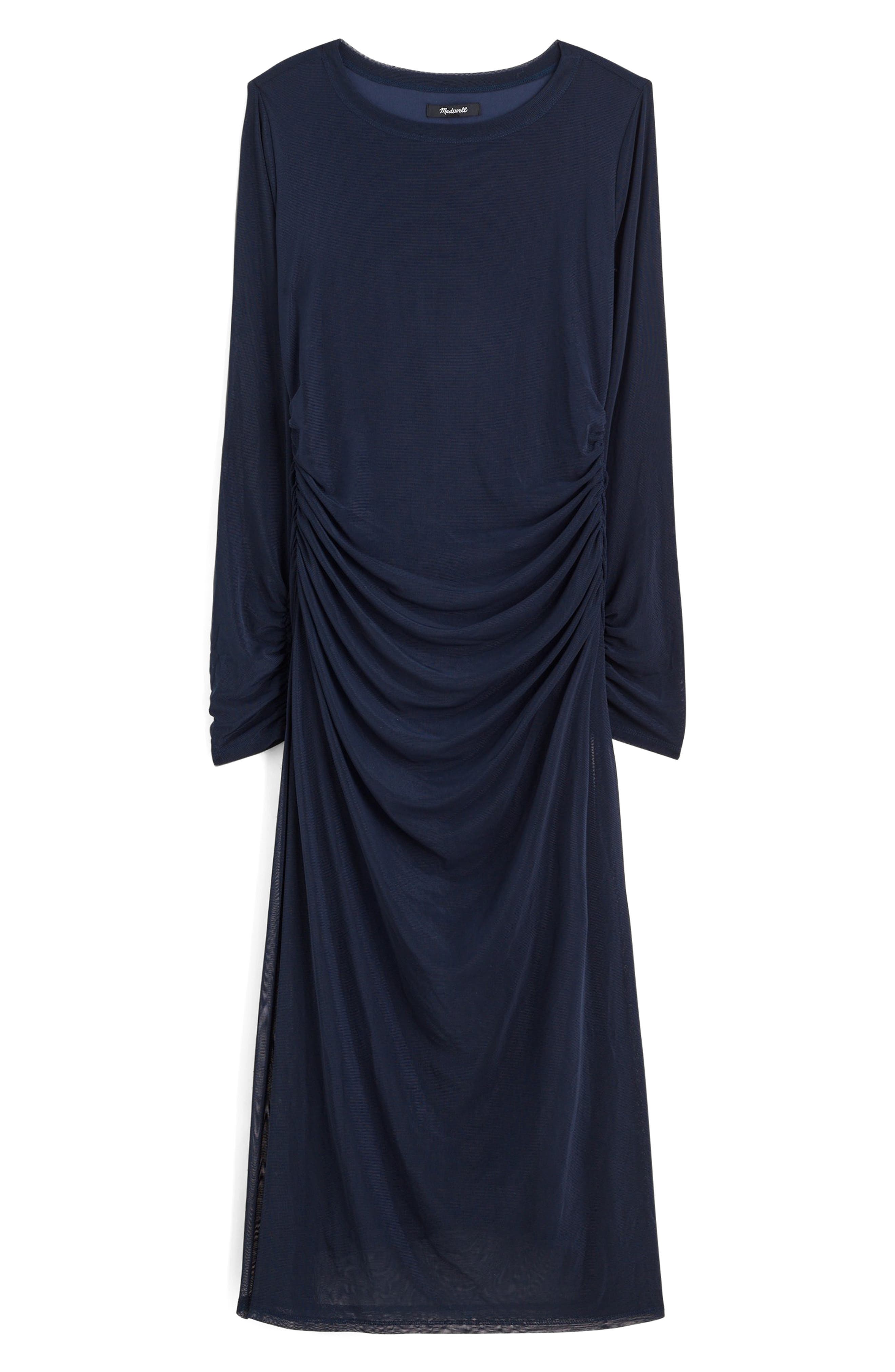 madewell navy blue dress Madewell Size 2 navy/white Print Pre-Owned Ladies Dress