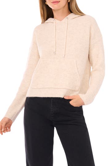 Halogen ® Waffle Stitch Hooded Sweater In Neutral