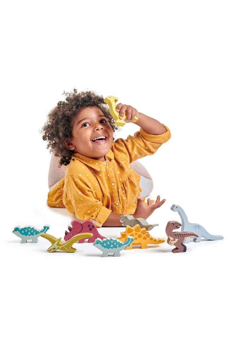 Wooden Dinosaur Playset, Alternate, color, MULTI