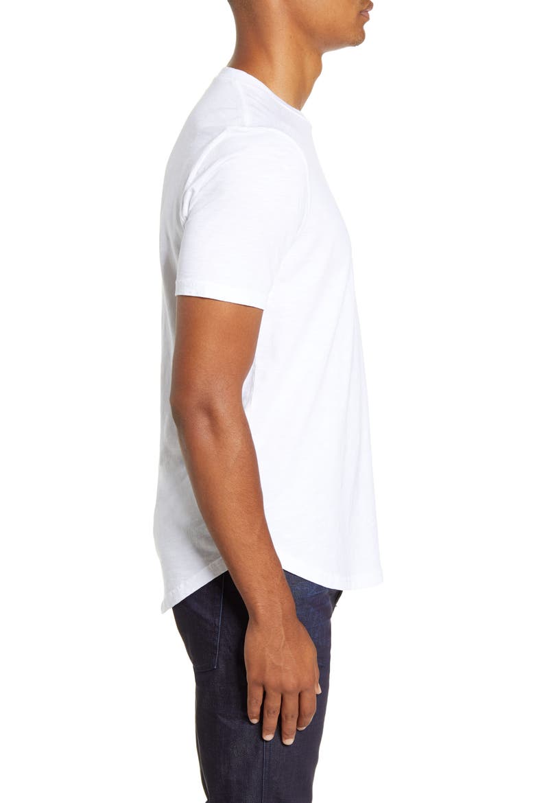 Scallop Slub Crewneck T-Shirt, Alternate, color, WHITE