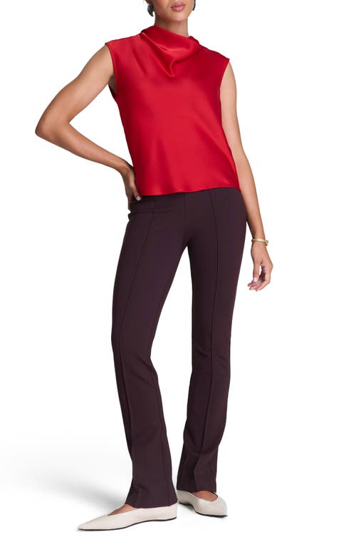 Spanx ® Cowl Neck Satin Top In Red