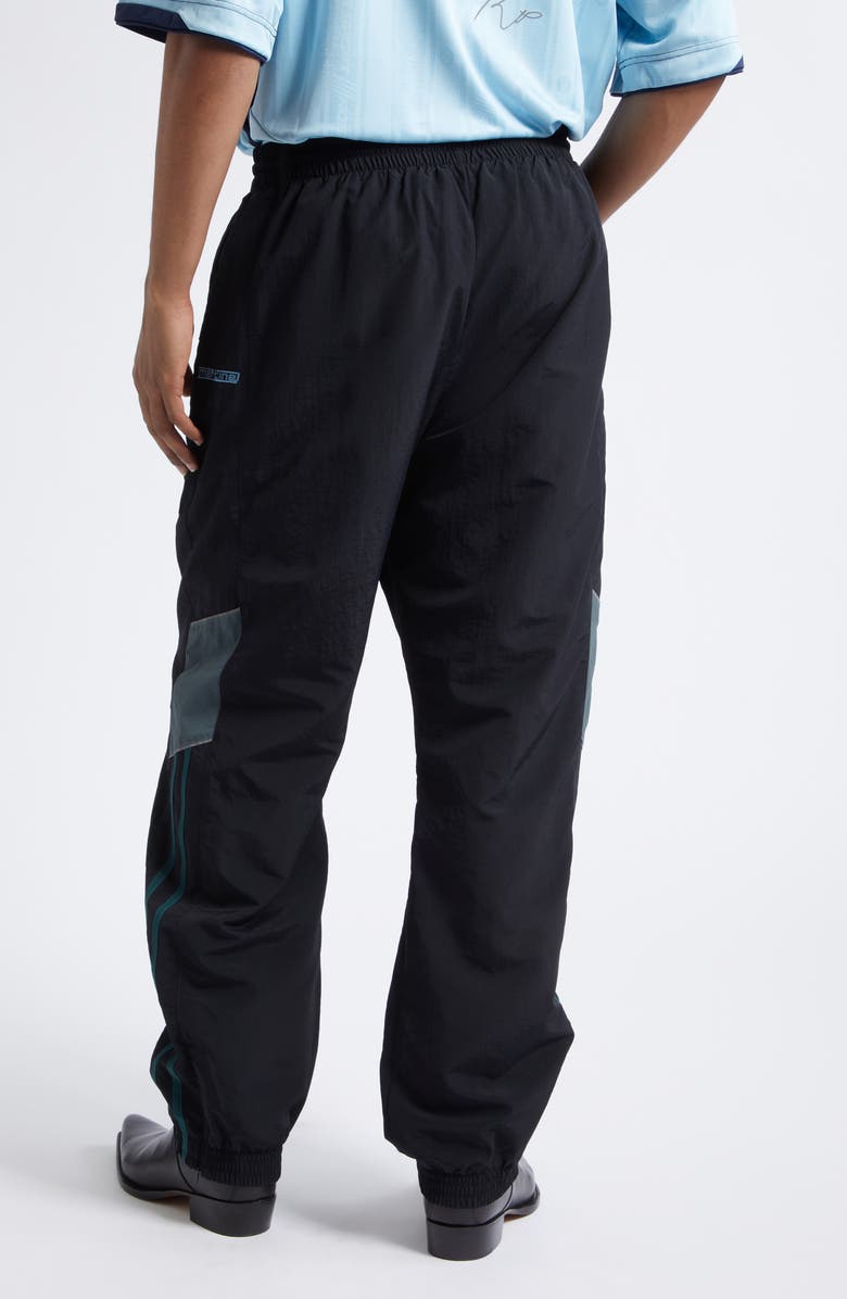 Martine Rose Paneled Nylon Track Pants, Alternate, color, Black Teal