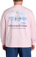 vineyard vines Big & Tall Painted Shining Sea Flag Long-Sleeve Pocket T-Shirt