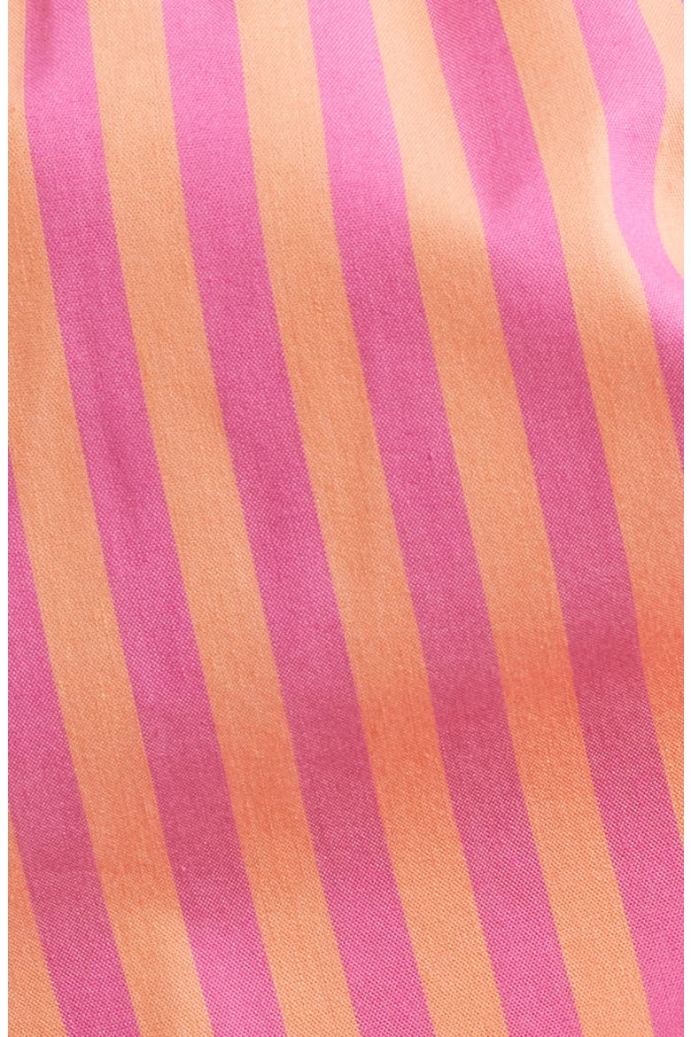 The Brinley Stripe Stretch Cotton Poplin Miniskirt, Alternate, color, ORANGE SODA X PARADISE PINK
