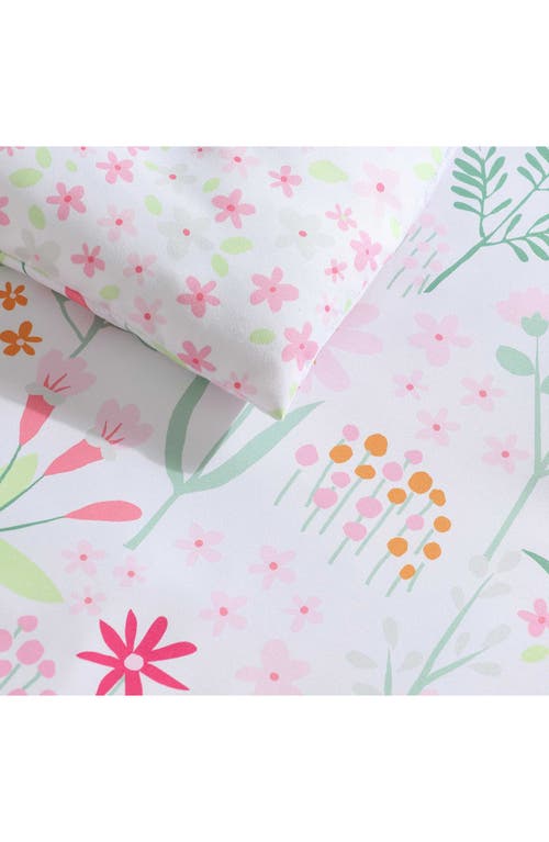 Laura Ashley Sunshine Flowers Comforter Set In Bright Pink