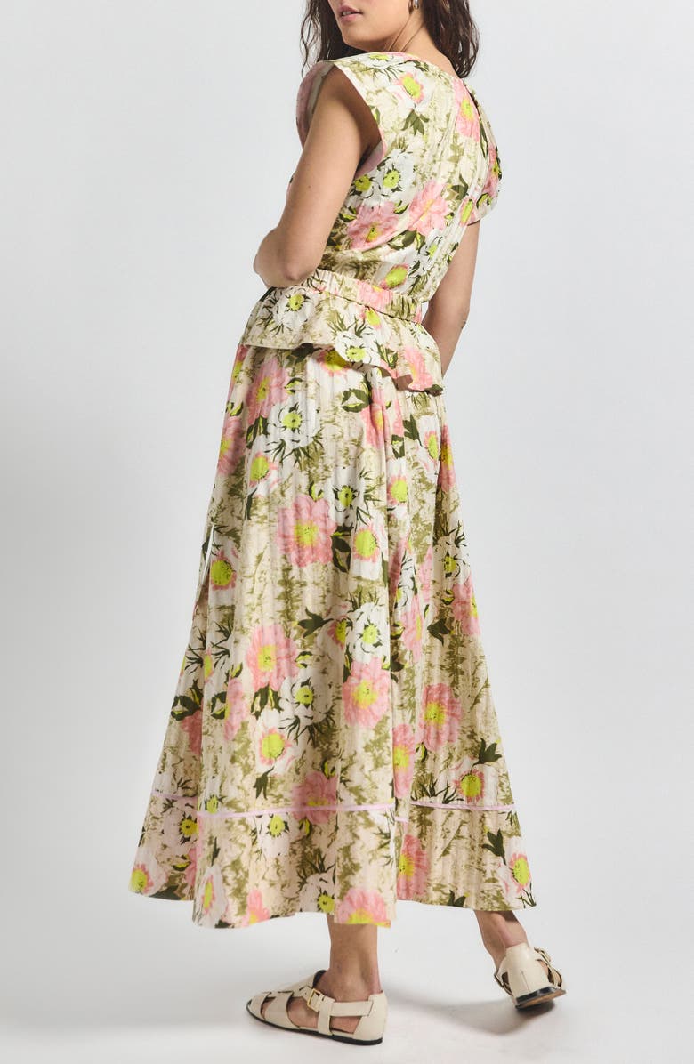 Derek Lam 10 Crosby Victoria Floral Cotton Maxi Dress, Alternate, color, 