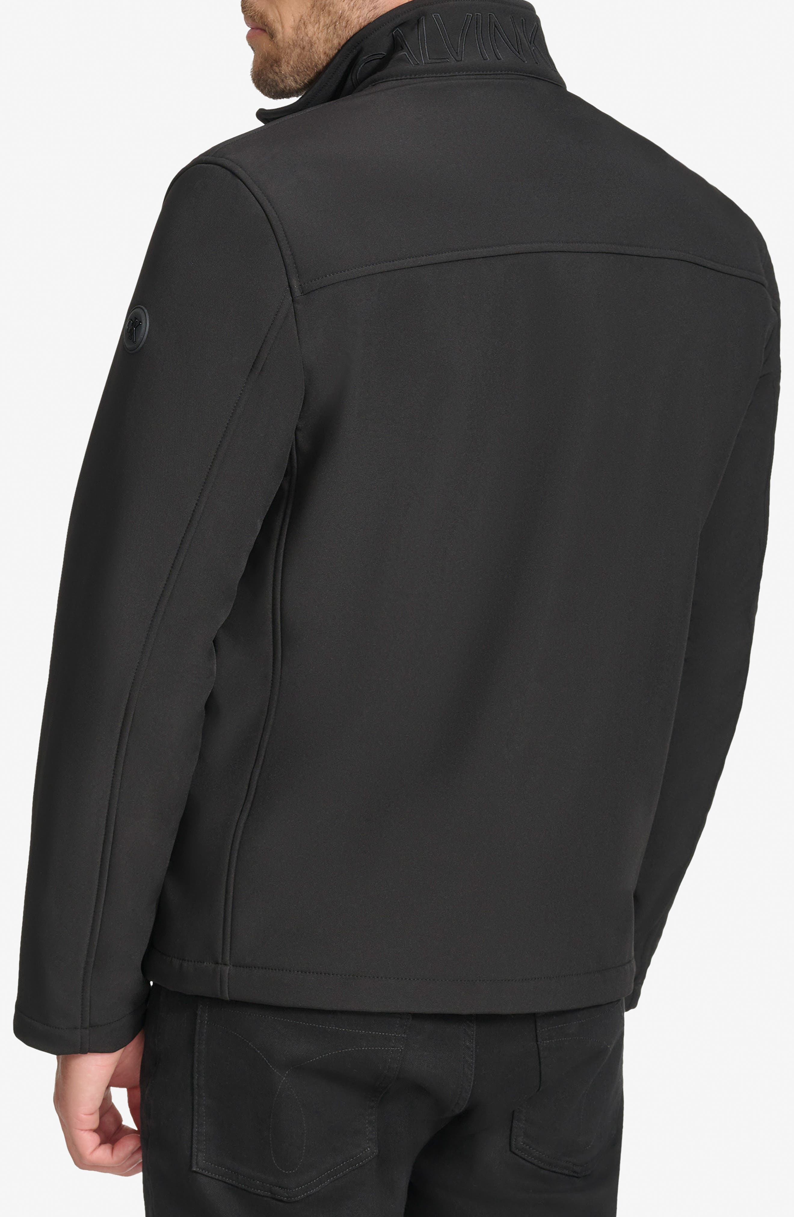 2000'S Calvin Klein Softshell Jacket, Men's Size M polyester black type Vintage Second Hand