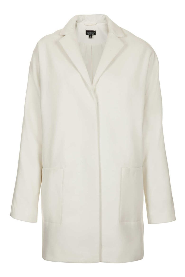 Oversized Snap Button Coat, Alternate, color, WHITE