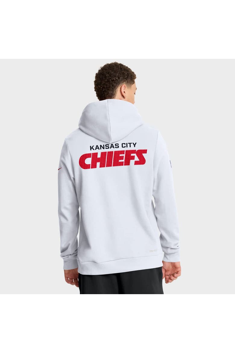 Men's Nike White Kansas City Chiefs Sideline Initial Home Performance Pullover Hoodie, Alternate, color, White