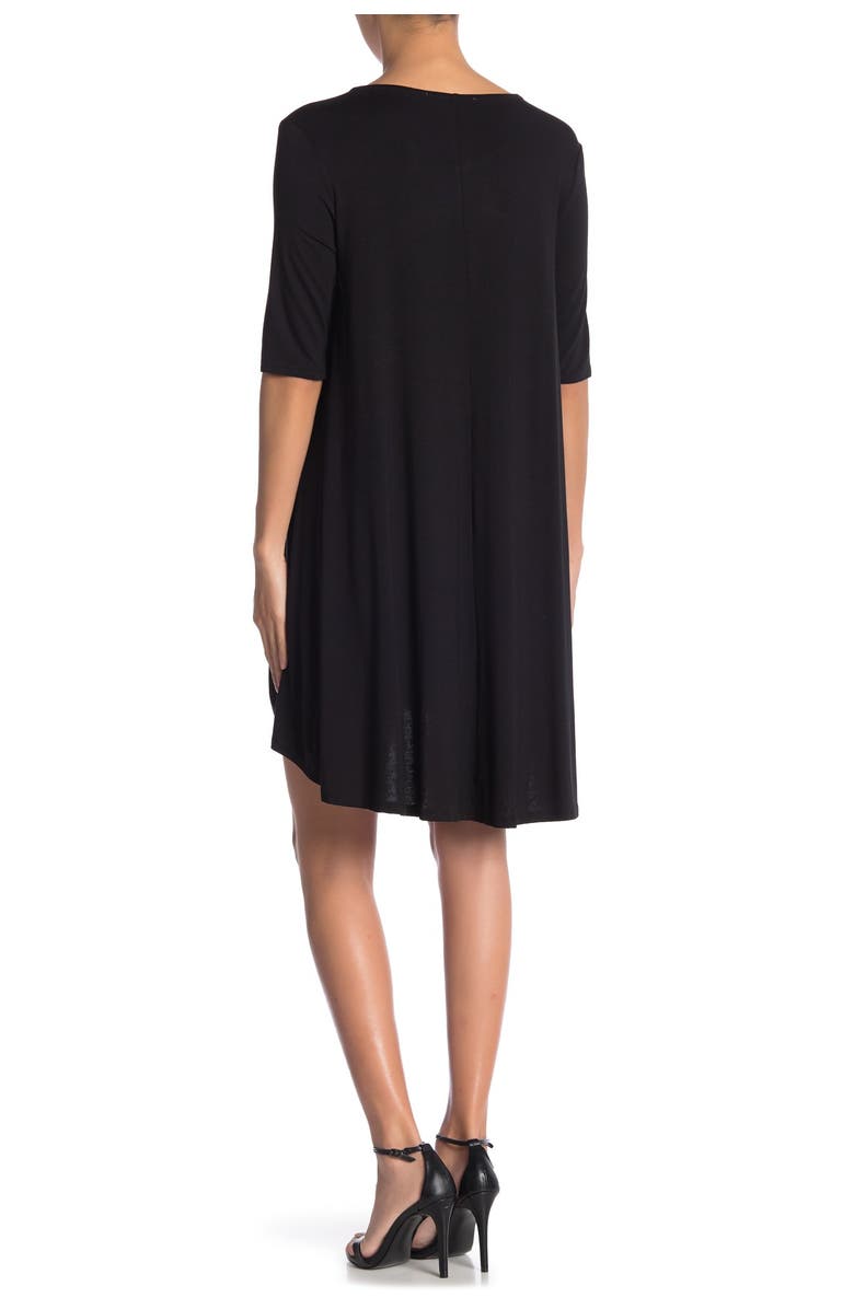 PHILOSOPHY BY RPUBLIC CLOTHING Elbow Sleeve Knit Swing Dress, Alternate, color, 