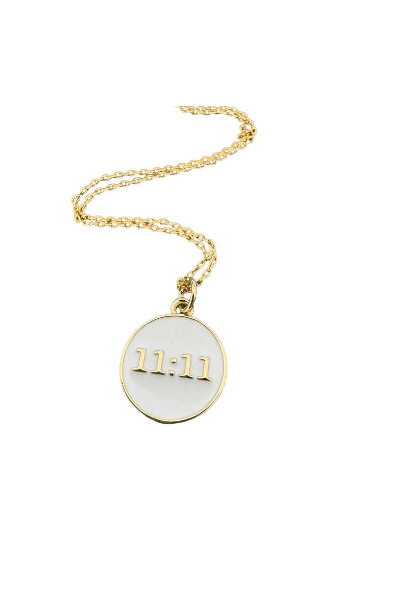 Erin McDermott Jewelry 1111 Good Luck Charm Necklace, Main, color, Metallic Gold