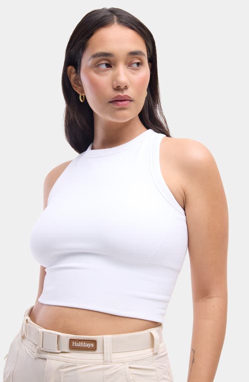 Halfdays Sunn Racerback Tank In White