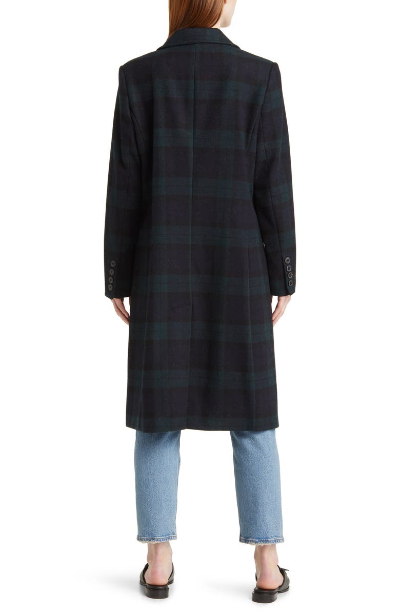 Lauren Ralph Lauren Plaid Wool Blend Coat, Alternate, color, 