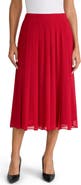 KASPER Pleated Front Midi Skirt