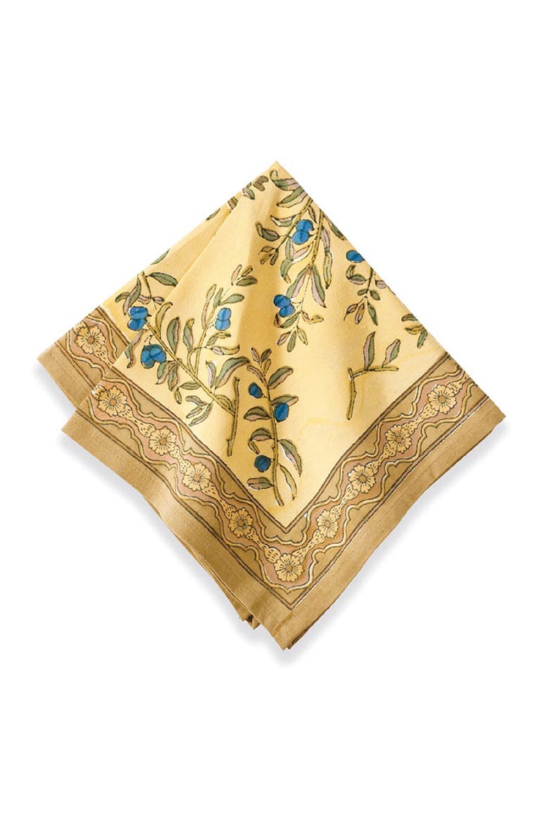Olive Tree Napkins, Main, color, Khaki/Blue 19" x 19"