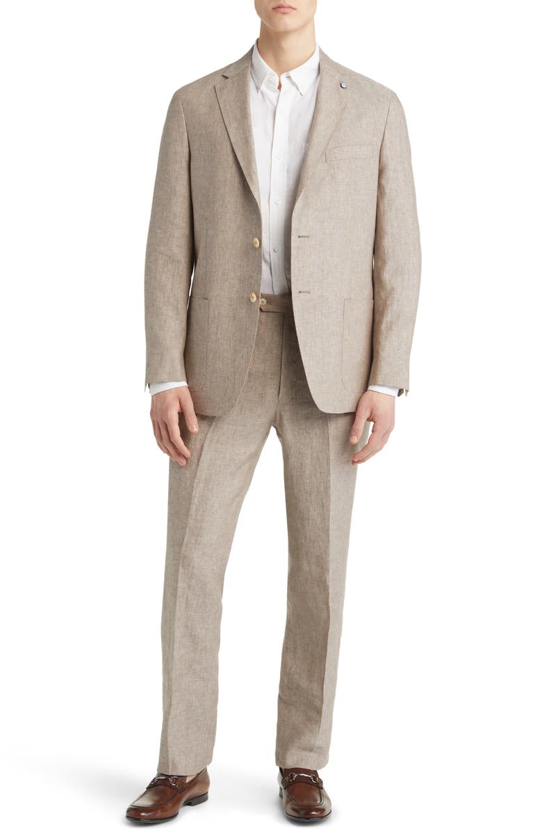 Hart Schaffner Marx New York Super Soft Linen Suit, Main, color, 