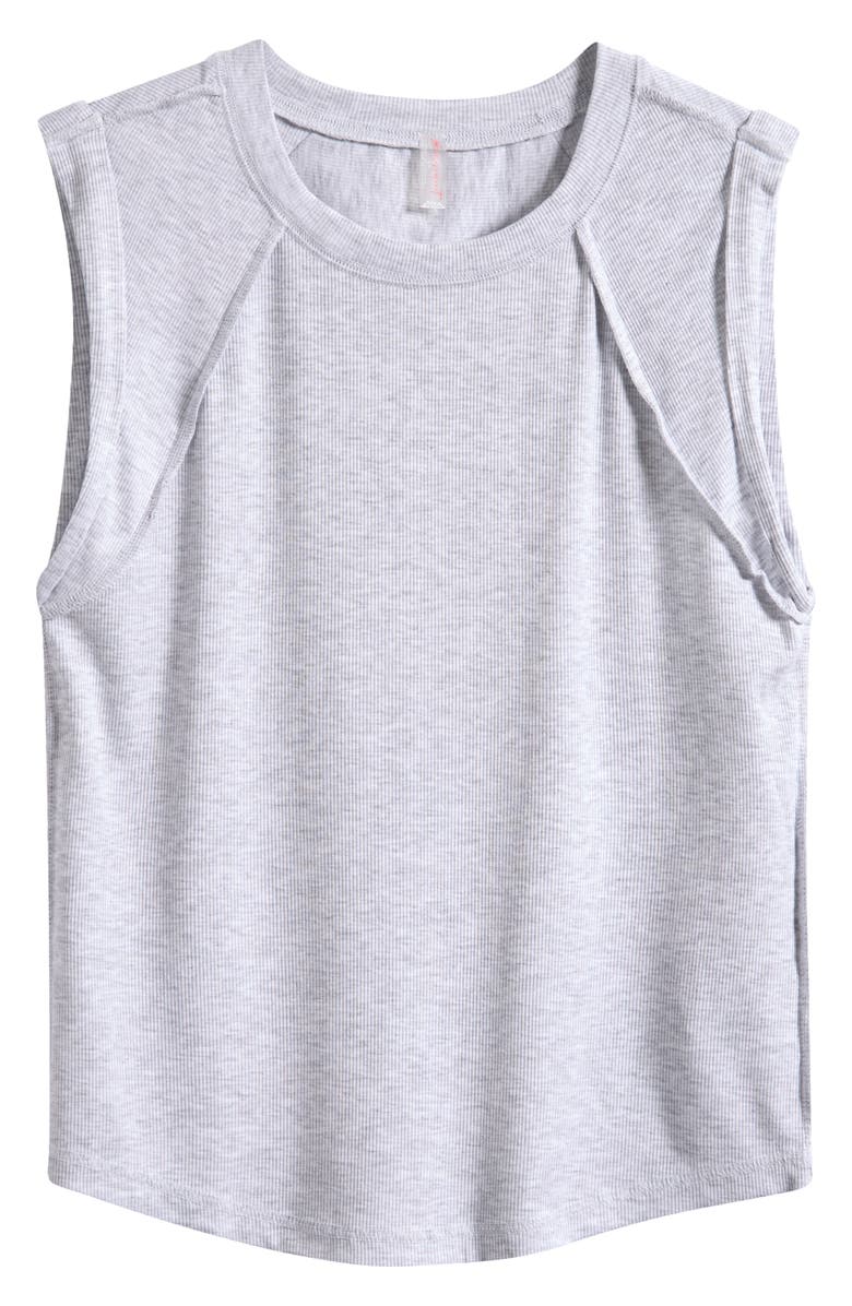 Free People Love My Twist Muscle Tee, Main, color, White Heather Grey
