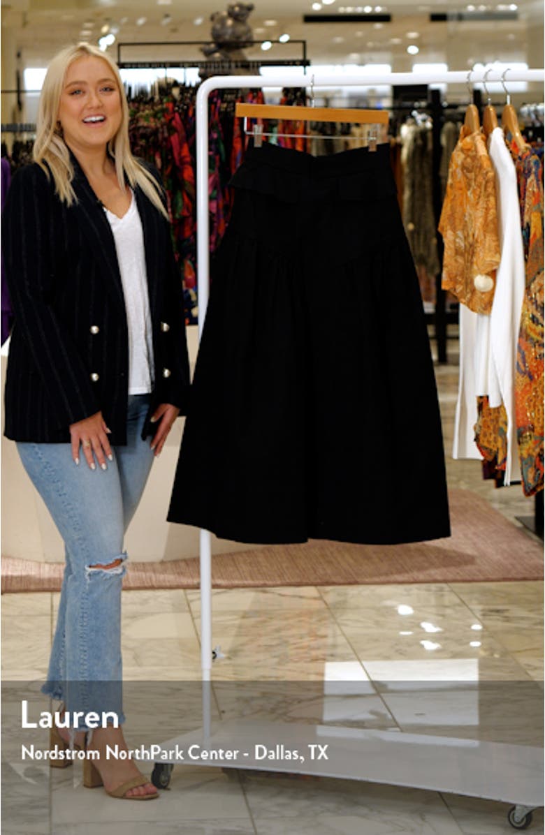 Otto Fit & Flare Cotton Utility Skirt, sales video thumbnail