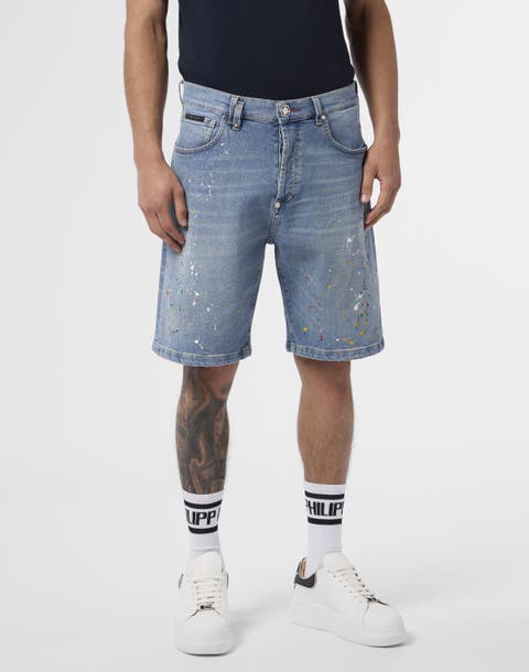 Denim Shorts Paint Men