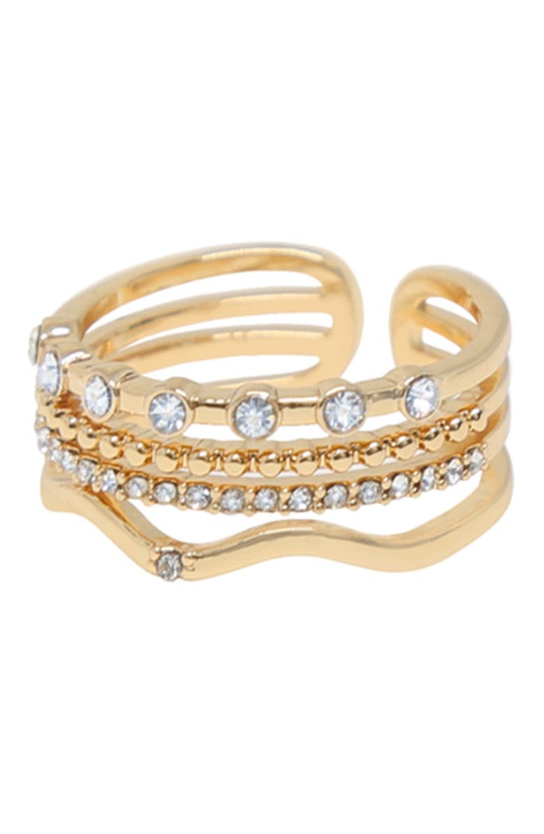 Ettika Multi Stack Crystal Stone Ring Set - Size 8, Main, color, 