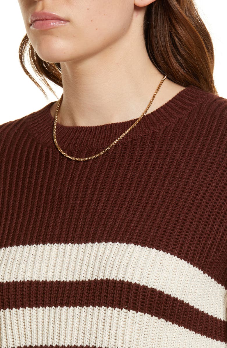 Treasure & Bond Stripe Ribbed Cotton Sweater, Alternate, color,