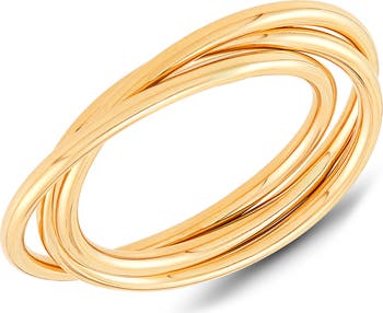 14K Gold Rolling Band Ring
