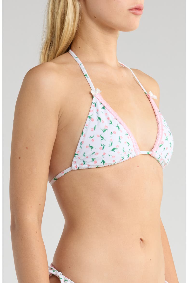 Lacey Day Triangle Swim Top, Alternate, color, TULIP DITSY