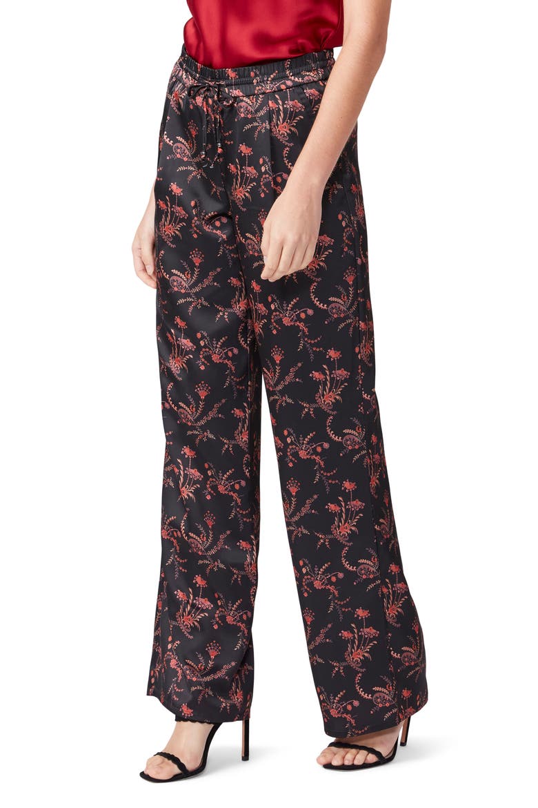 Solynne Floral Wide Leg Pants, Alternate, color, BLK MLTI