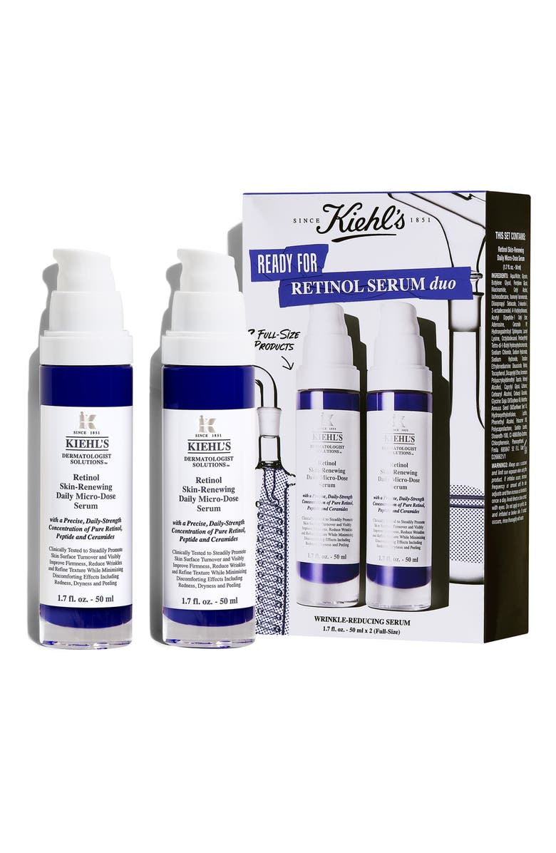 Kiehl's Since 1851 Retinol Skin-Renewing Daily Micro-Dose Serum Duo $184 Value, Main, color,